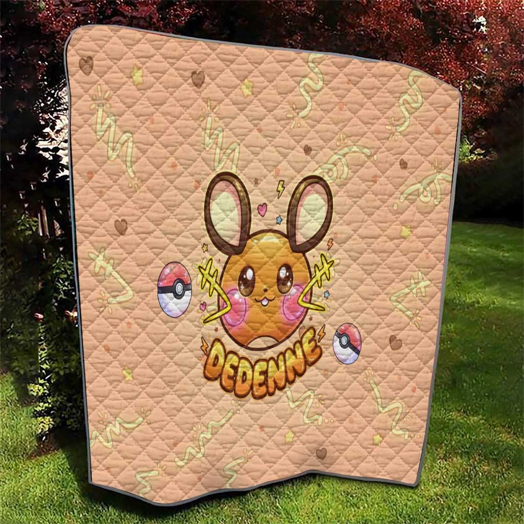 Dedenne Quilt Sweet Electric Berry Pop Art