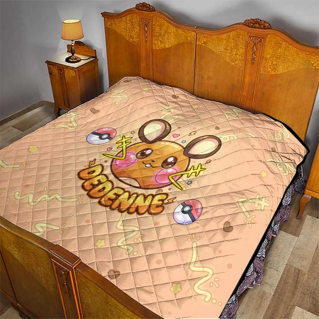 Dedenne Quilt Sweet Electric Berry Pop Art