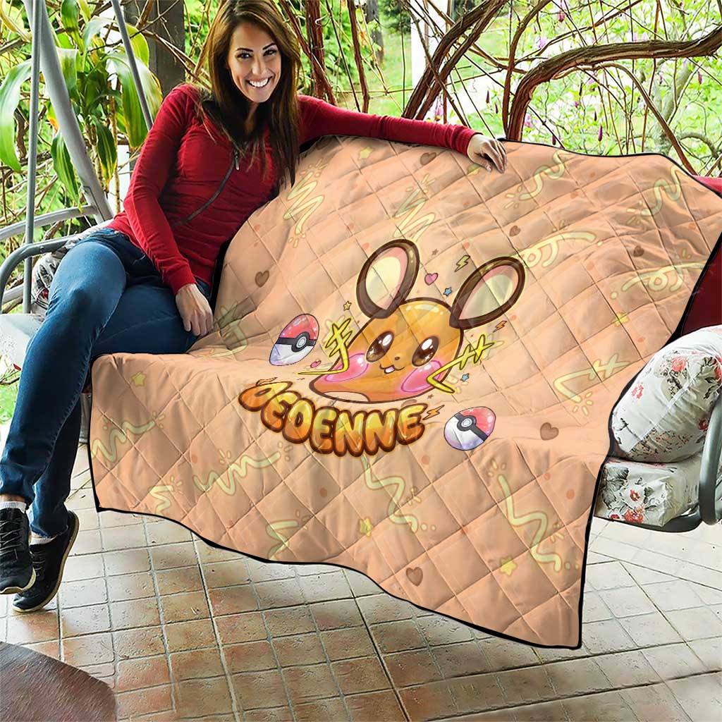Dedenne Quilt Sweet Electric Berry Pop Art