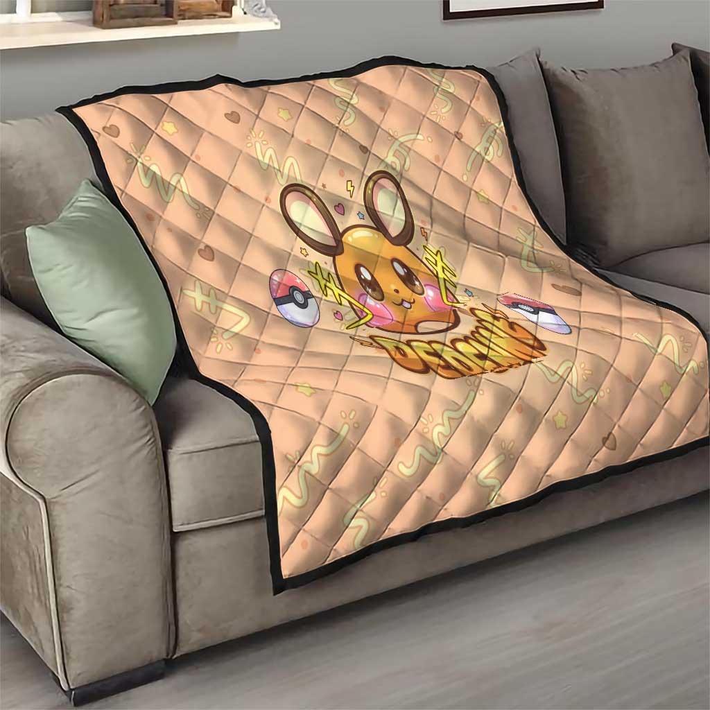 Dedenne Quilt Sweet Electric Berry Pop Art