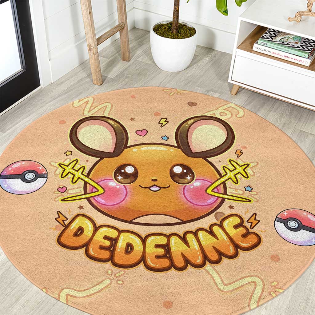Dedenne Round Carpet Sweet Electric Berry Pop Art
