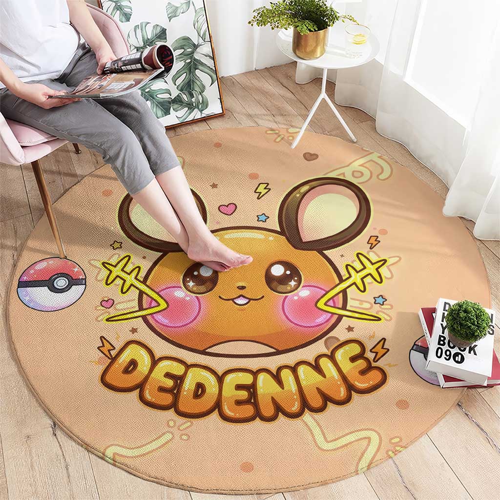 Dedenne Round Carpet Sweet Electric Berry Pop Art