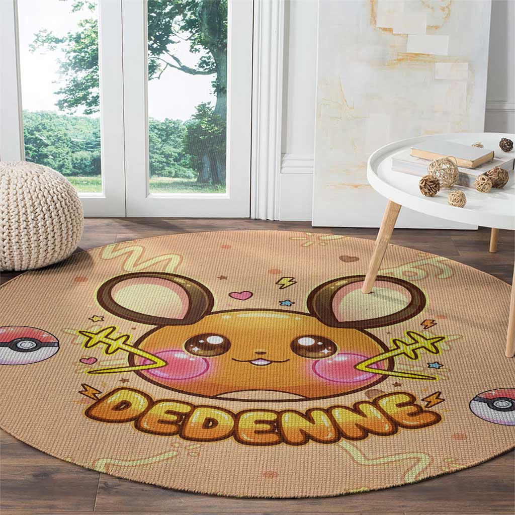 Dedenne Round Carpet Sweet Electric Berry Pop Art