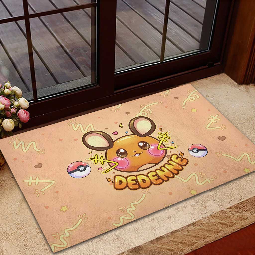 Dedenne Rubber Doormat Sweet Electric Berry Pop Art