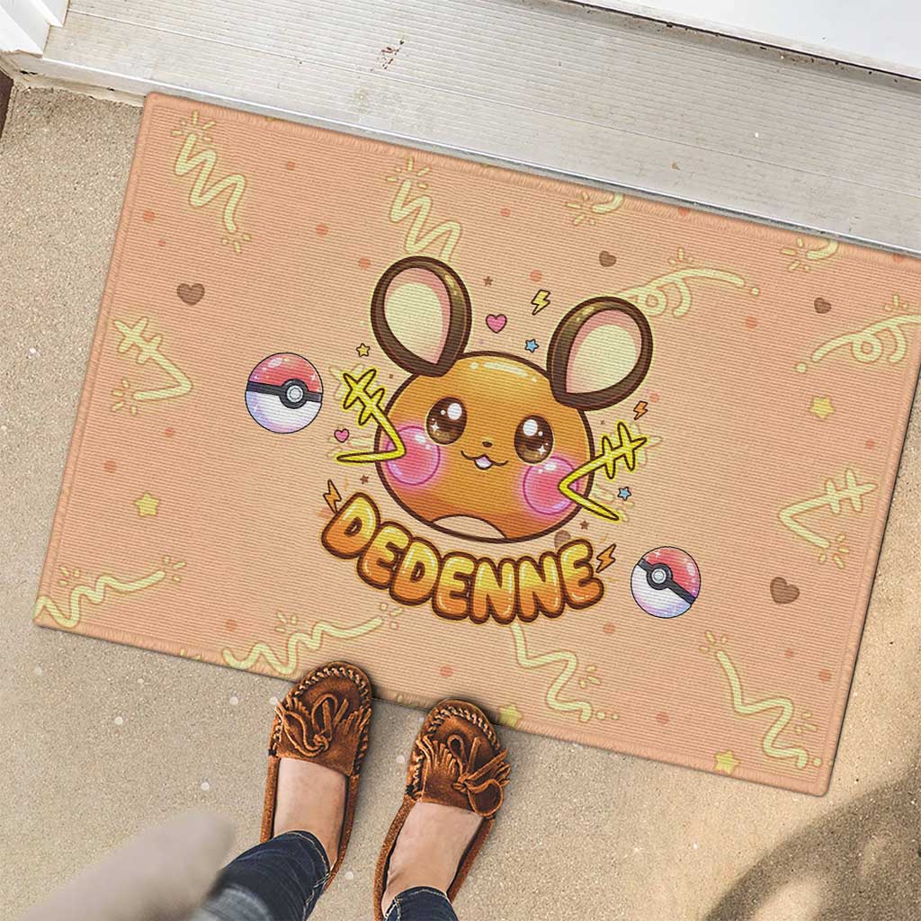 Dedenne Rubber Doormat Sweet Electric Berry Pop Art