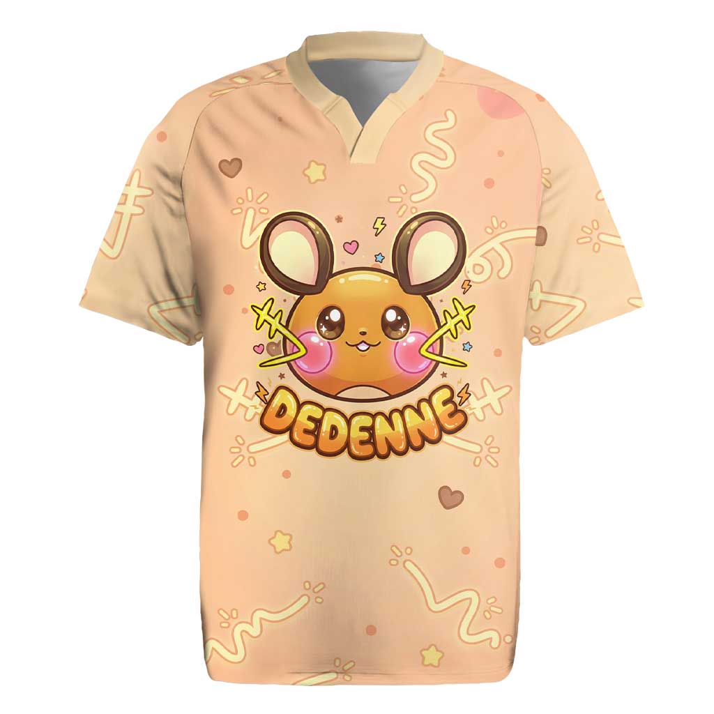 Dedenne Rugby Jersey Sweet Electric Berry Pop Art