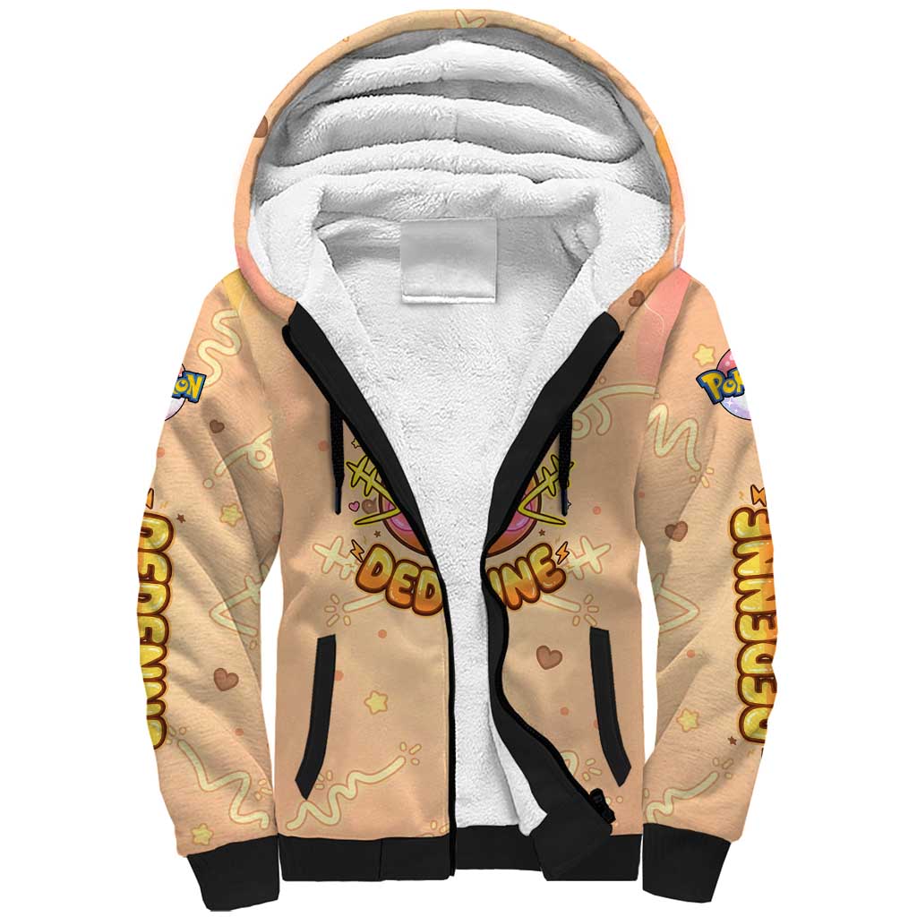 Dedenne Sherpa Hoodie Sweet Electric Berry Pop Art