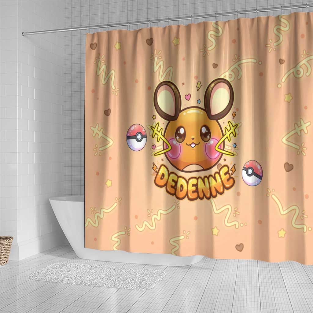 Dedenne Shower Curtain Sweet Electric Berry Pop Art
