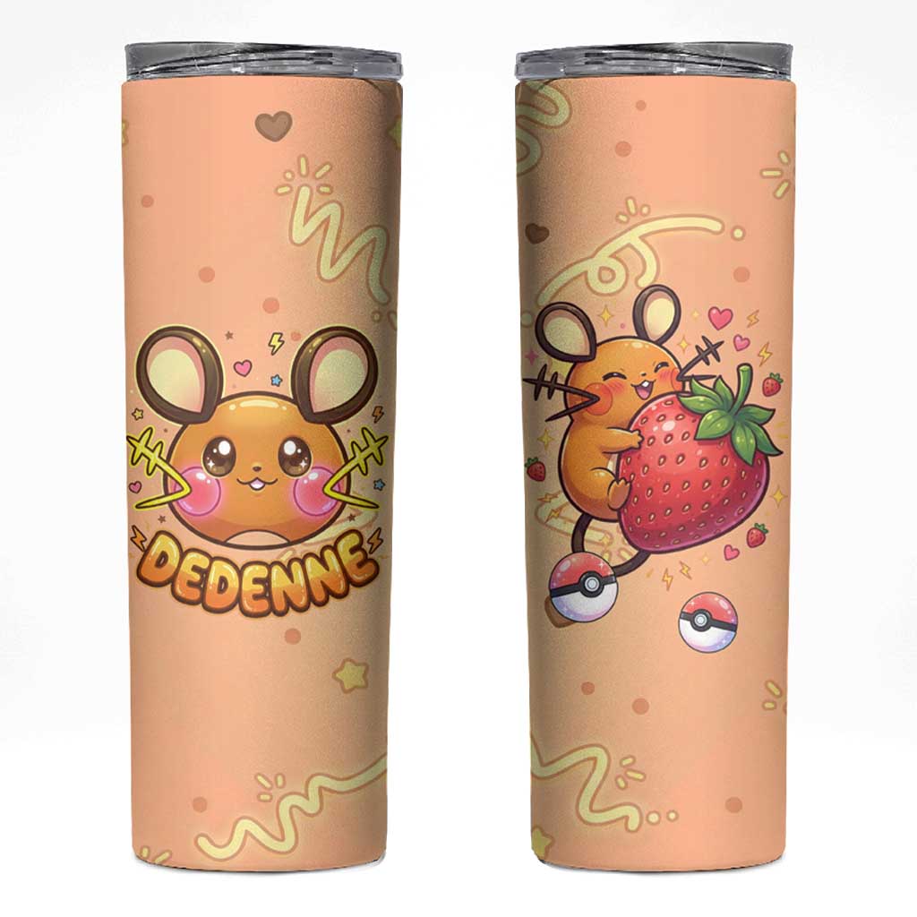 Dedenne Skinny Tumbler Sweet Electric Berry Pop Art