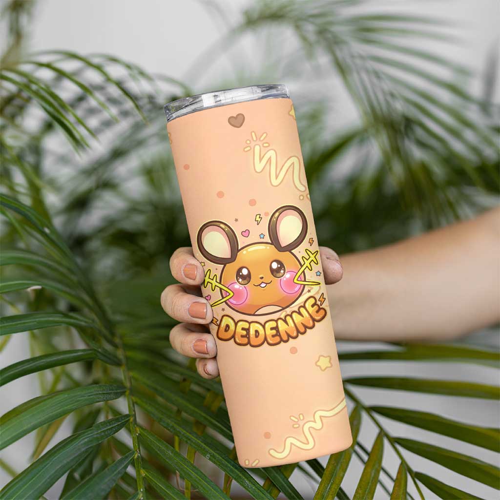 Dedenne Skinny Tumbler Sweet Electric Berry Pop Art