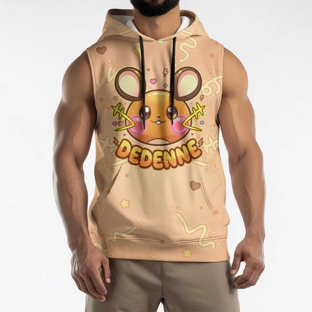 Dedenne Sleeveless Hoodie Sweet Electric Berry Pop Art