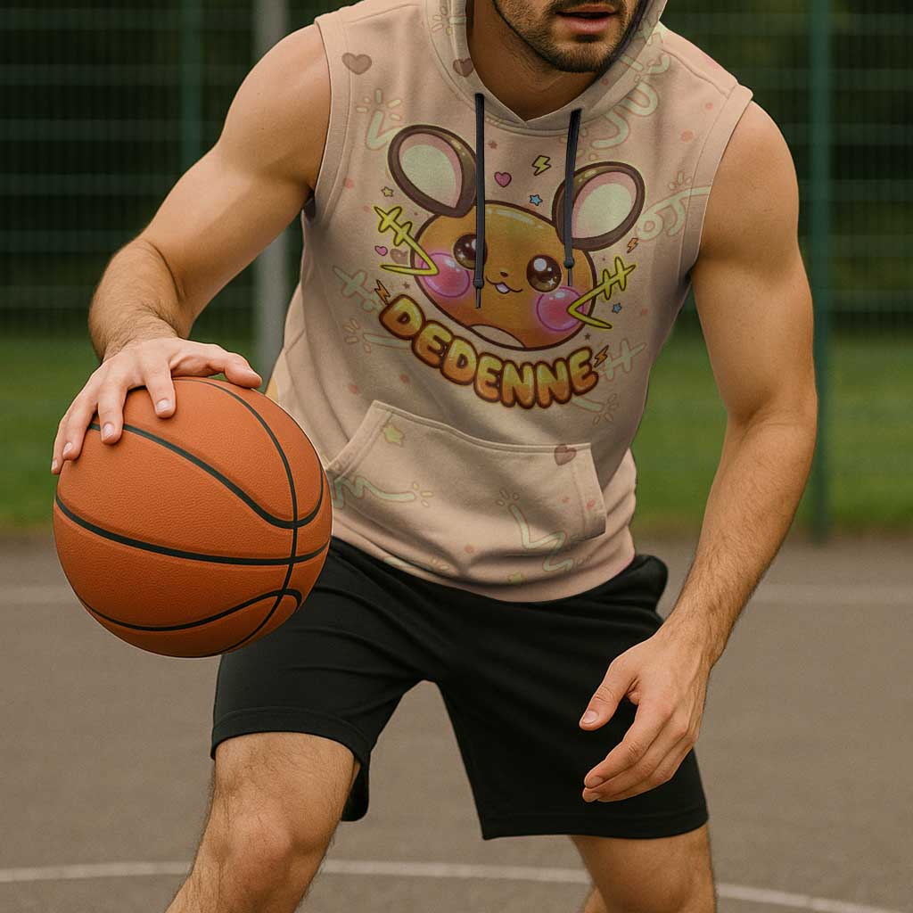 Dedenne Sleeveless Hoodie Sweet Electric Berry Pop Art