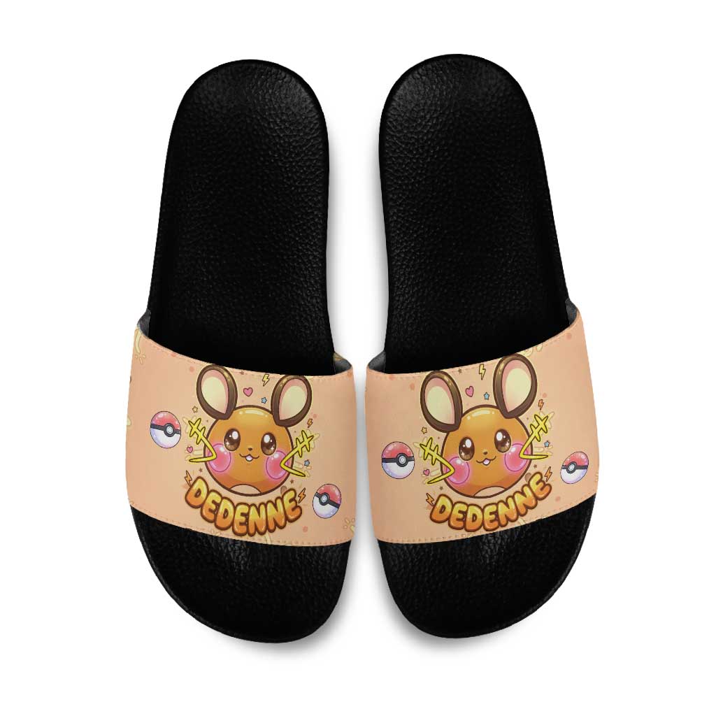 Dedenne Slide Sandals Sweet Electric Berry Pop Art