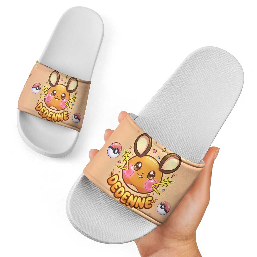 Dedenne Slide Sandals Sweet Electric Berry Pop Art