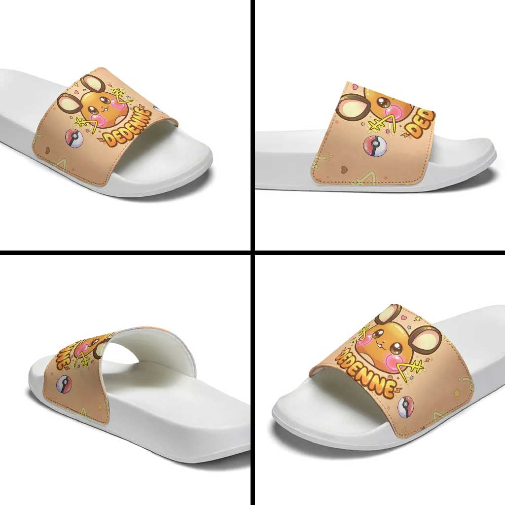 Dedenne Slide Sandals Sweet Electric Berry Pop Art