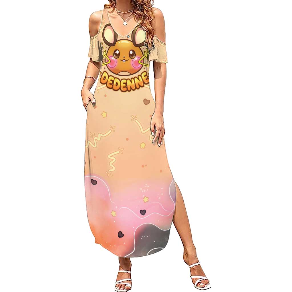 Dedenne Summer Maxi Dress Sweet Electric Berry Pop Art