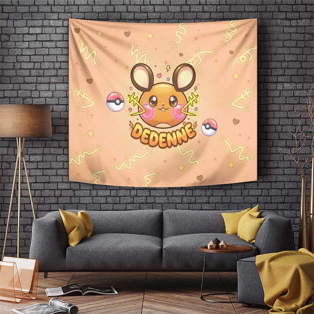 Dedenne Tapestry Sweet Electric Berry Pop Art