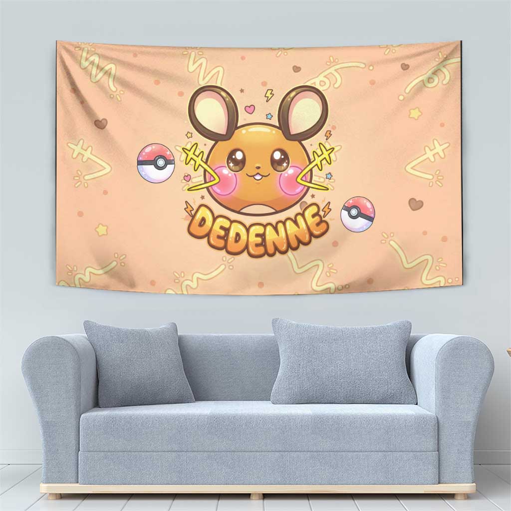 Dedenne Tapestry Sweet Electric Berry Pop Art