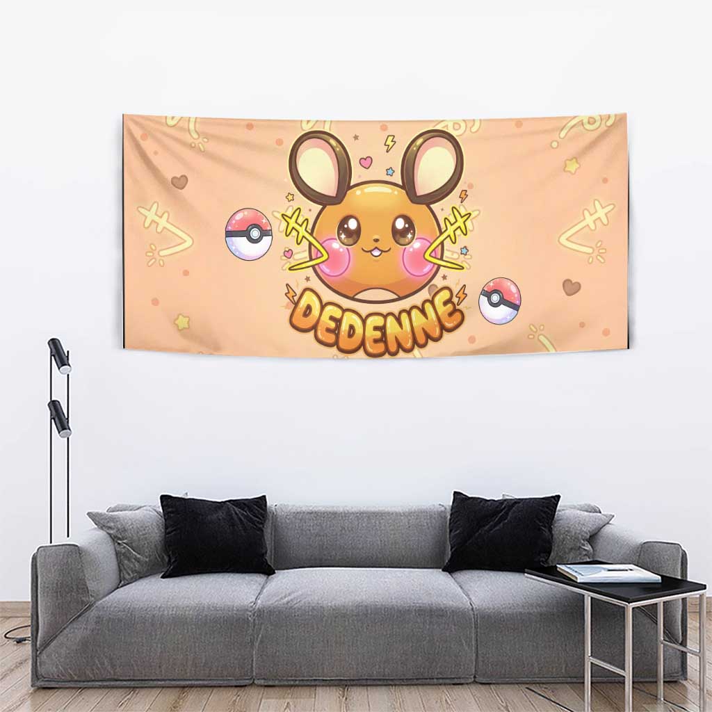Dedenne Tapestry Sweet Electric Berry Pop Art
