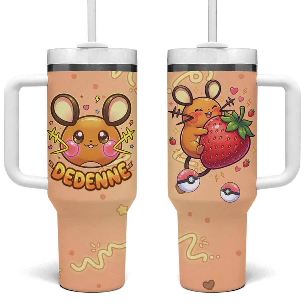 Dedenne Tumbler With Handle Sweet Electric Berry Pop Art