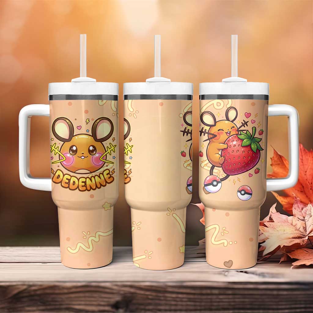 Dedenne Tumbler With Handle Sweet Electric Berry Pop Art