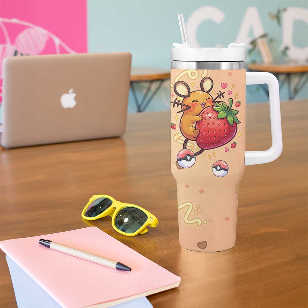 Dedenne Tumbler With Handle Sweet Electric Berry Pop Art