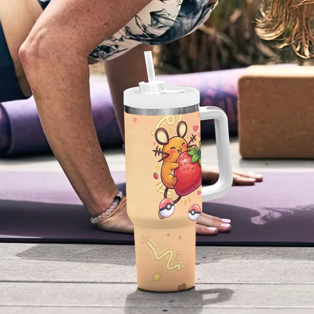 Dedenne Tumbler With Handle Sweet Electric Berry Pop Art
