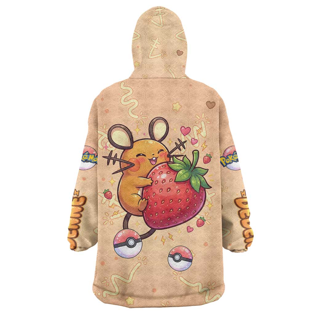 Dedenne Wearable Blanket Hoodie Sweet Electric Berry Pop Art