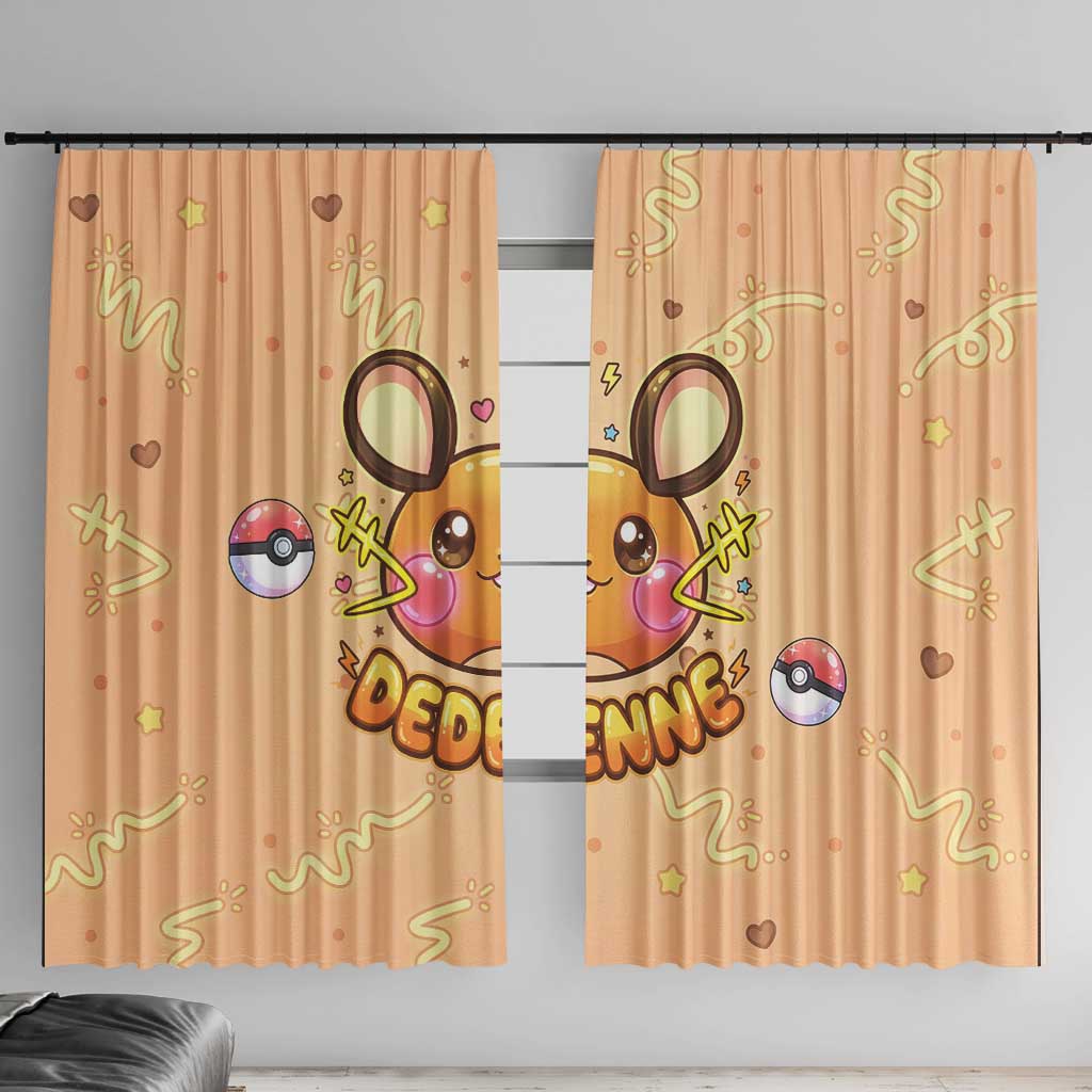 Dedenne Window Curtain Sweet Electric Berry Pop Art