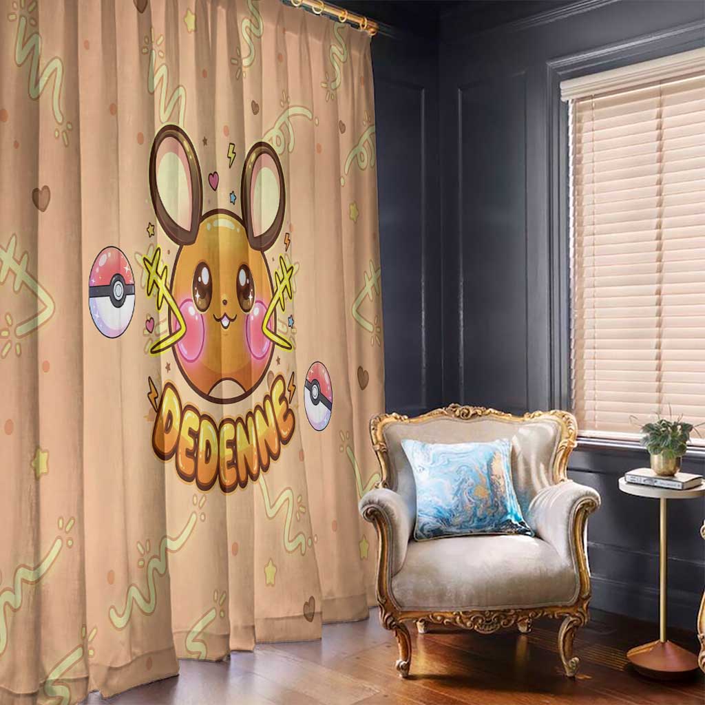 Dedenne Window Curtain Sweet Electric Berry Pop Art