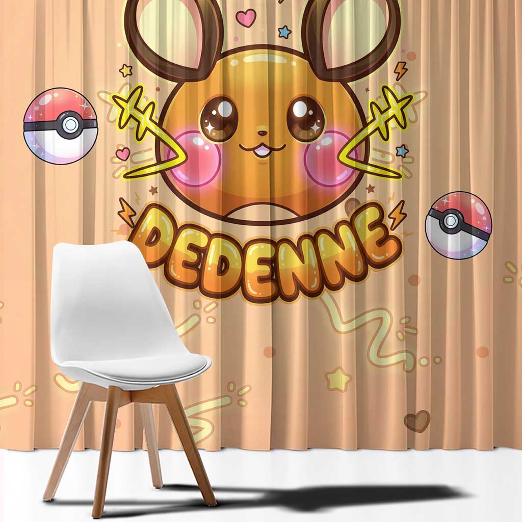 Dedenne Window Curtain Sweet Electric Berry Pop Art