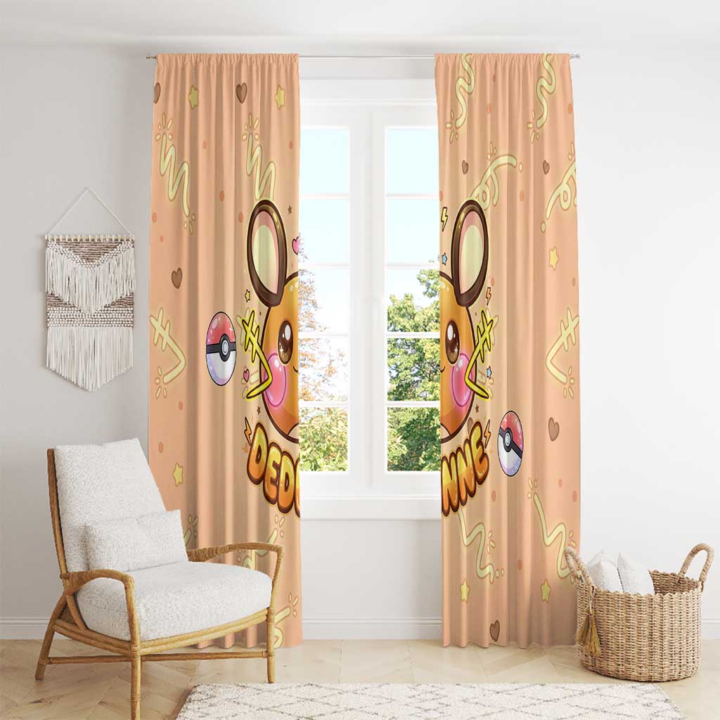 Dedenne Window Curtain Sweet Electric Berry Pop Art