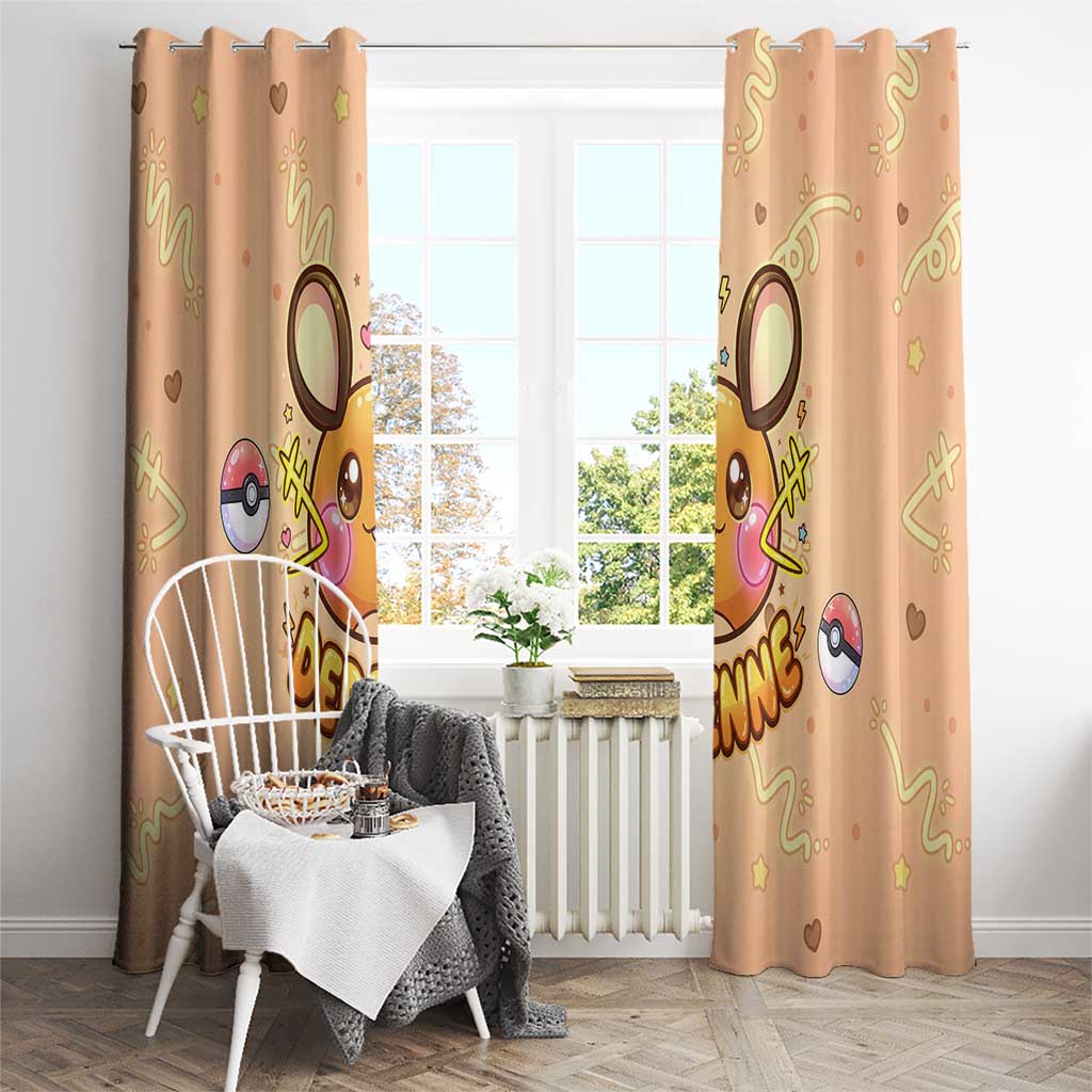 Dedenne Window Curtain Sweet Electric Berry Pop Art
