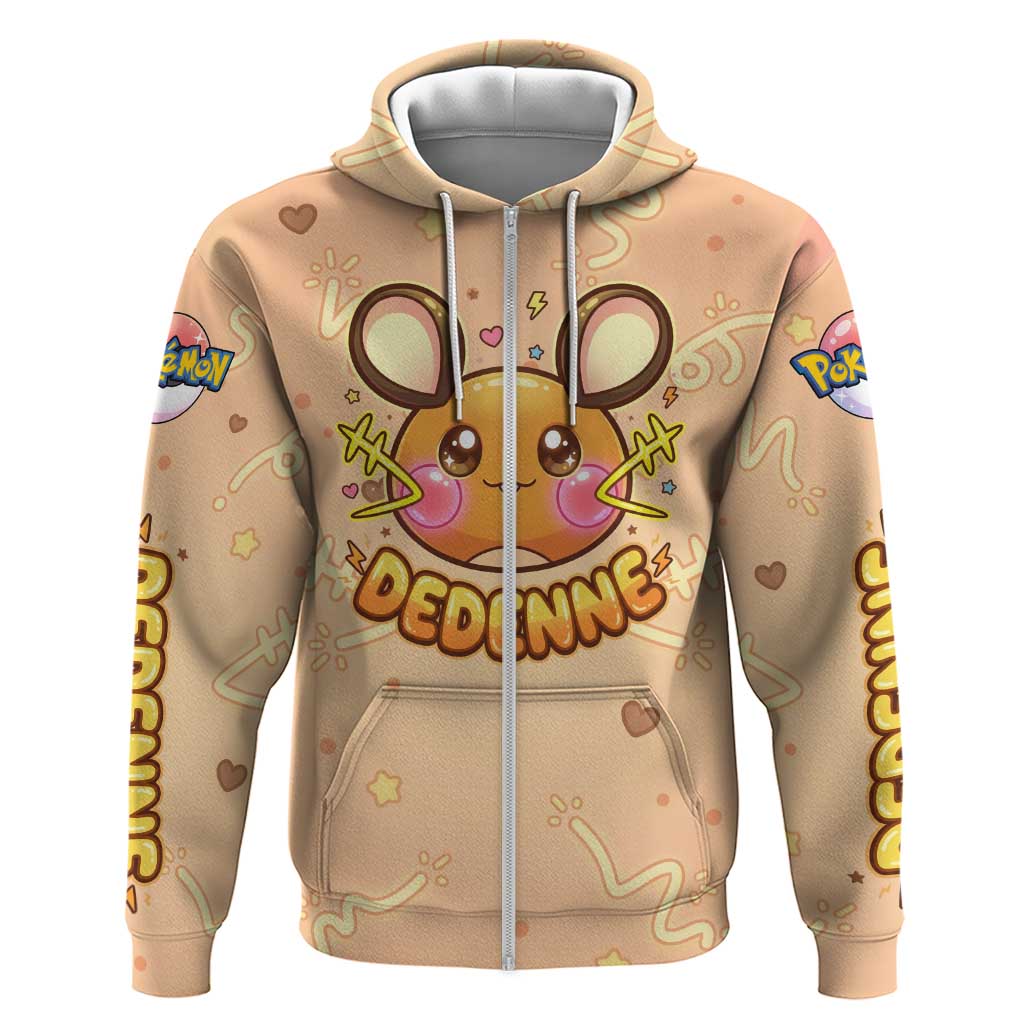 Dedenne Zip Hoodie Sweet Electric Berry Pop Art