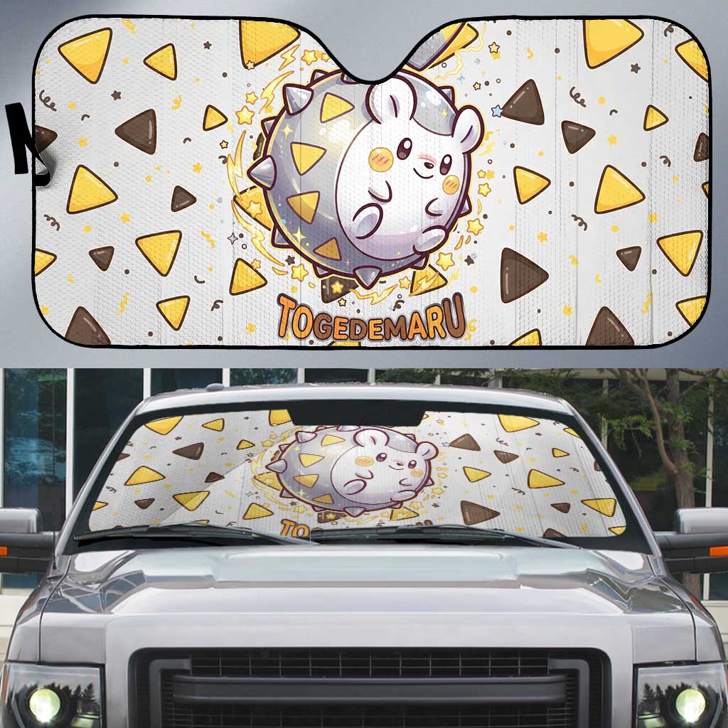 Togedemaru Auto Sun Shade Cute Electric Nacho Pop Art