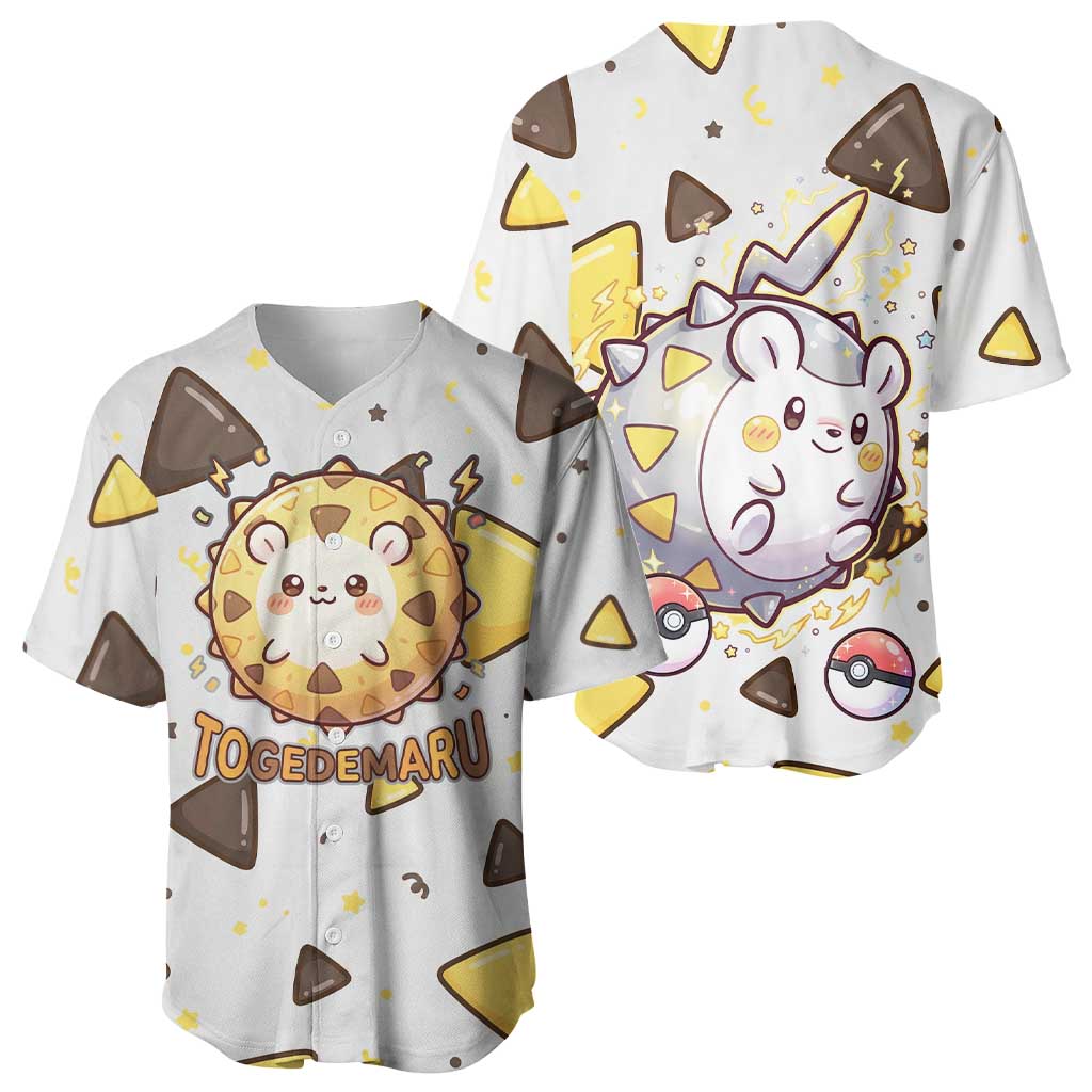 Togedemaru Baseball Jersey Cute Electric Nacho Pop Art