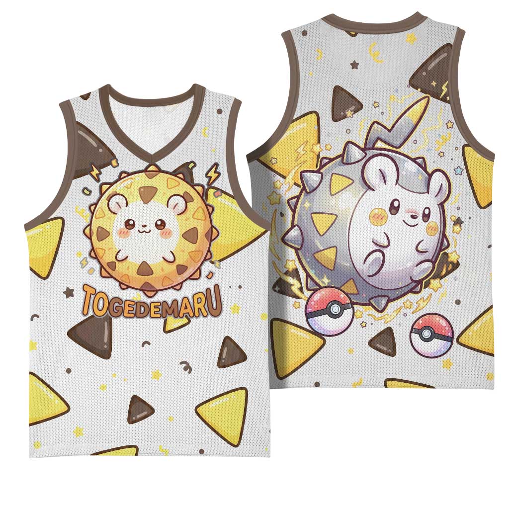 Togedemaru Basketball Jersey Cute Electric Nacho Pop Art