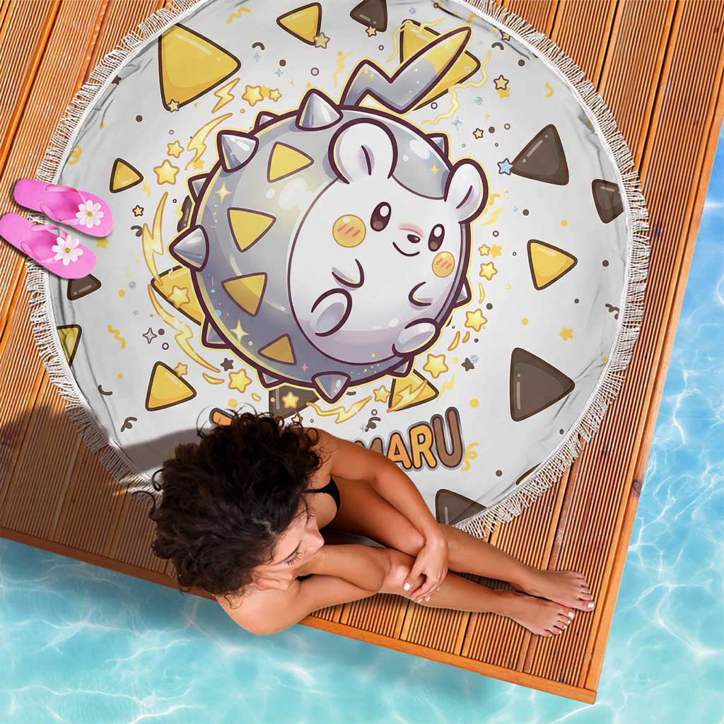 Togedemaru Beach Blanket Cute Electric Nacho Pop Art
