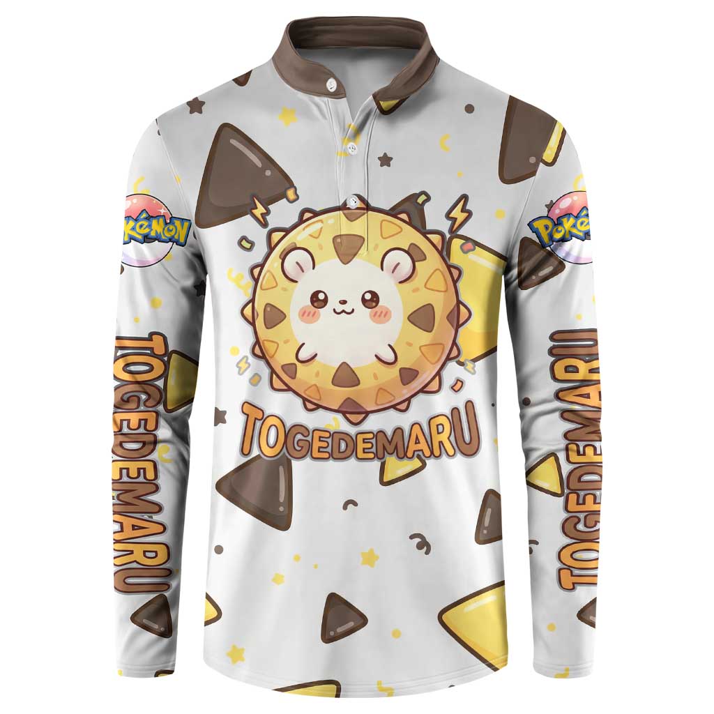 Togedemaru Button Sweatshirt Cute Electric Nacho Pop Art