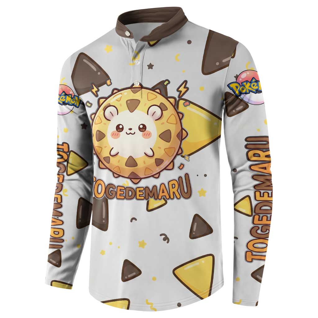 Togedemaru Button Sweatshirt Cute Electric Nacho Pop Art