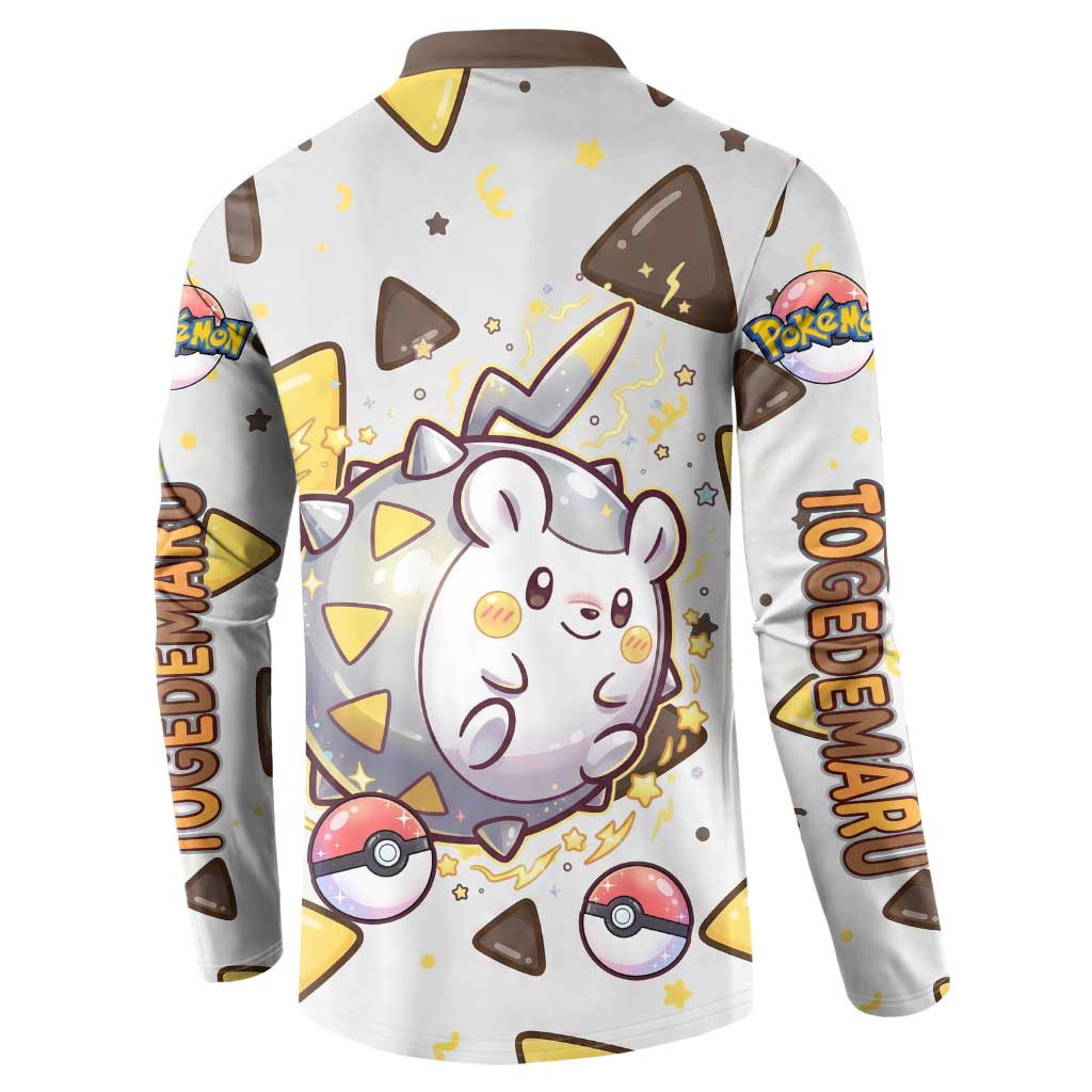 Togedemaru Button Sweatshirt Cute Electric Nacho Pop Art