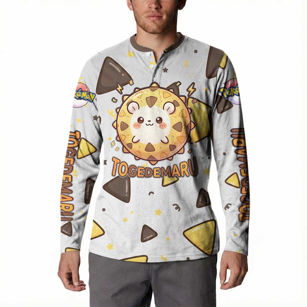 Togedemaru Button Sweatshirt Cute Electric Nacho Pop Art