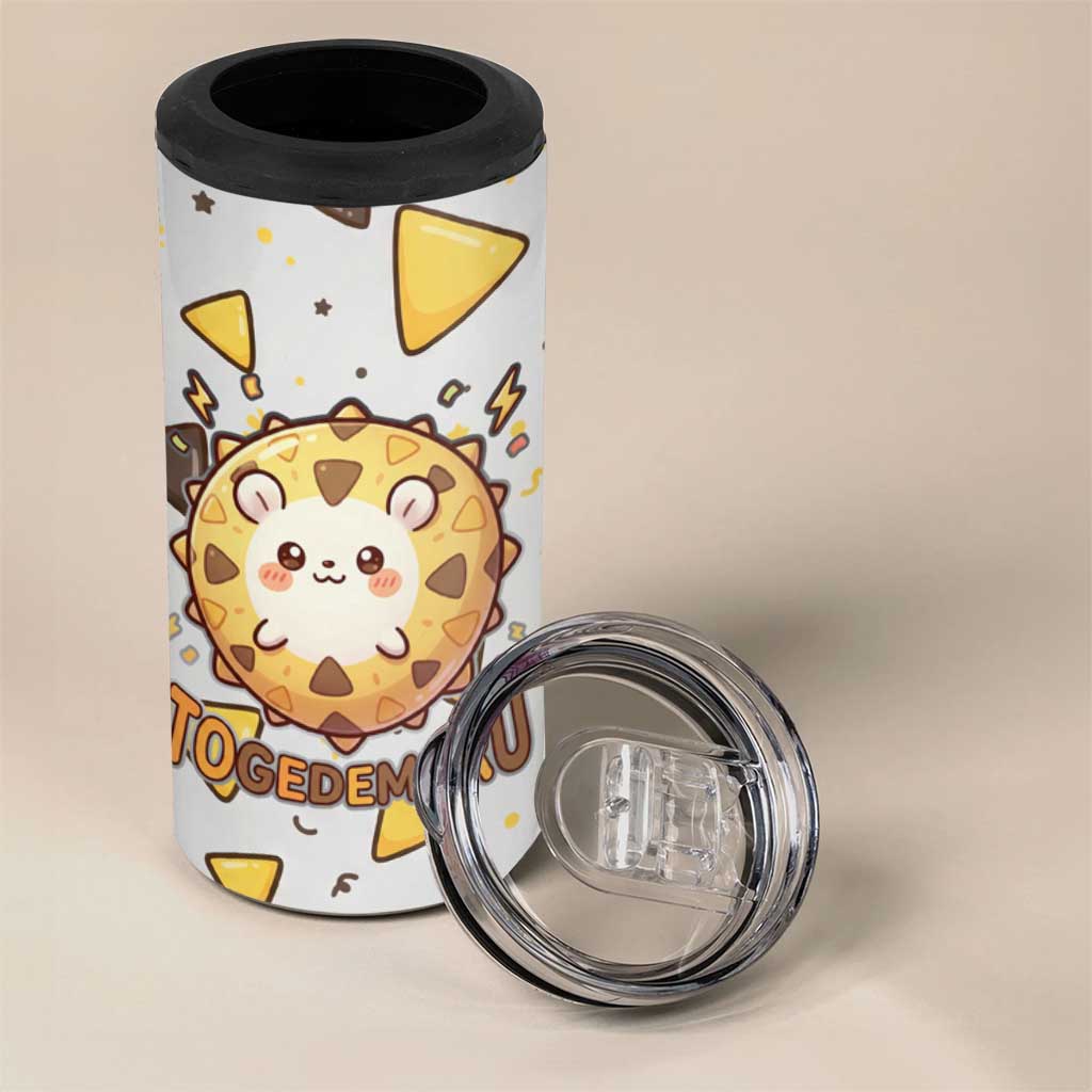 Togedemaru 4 in 1 Can Cooler Tumbler Cute Electric Nacho Pop Art
