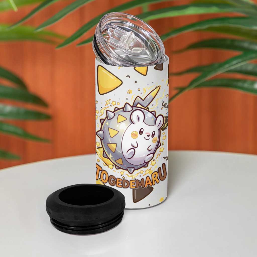 Togedemaru 4 in 1 Can Cooler Tumbler Cute Electric Nacho Pop Art