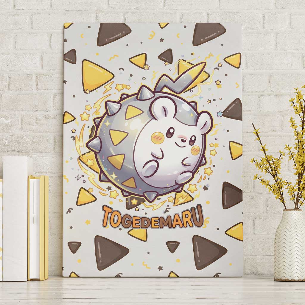 Togedemaru Canvas Wall Art Cute Electric Nacho Pop Art
