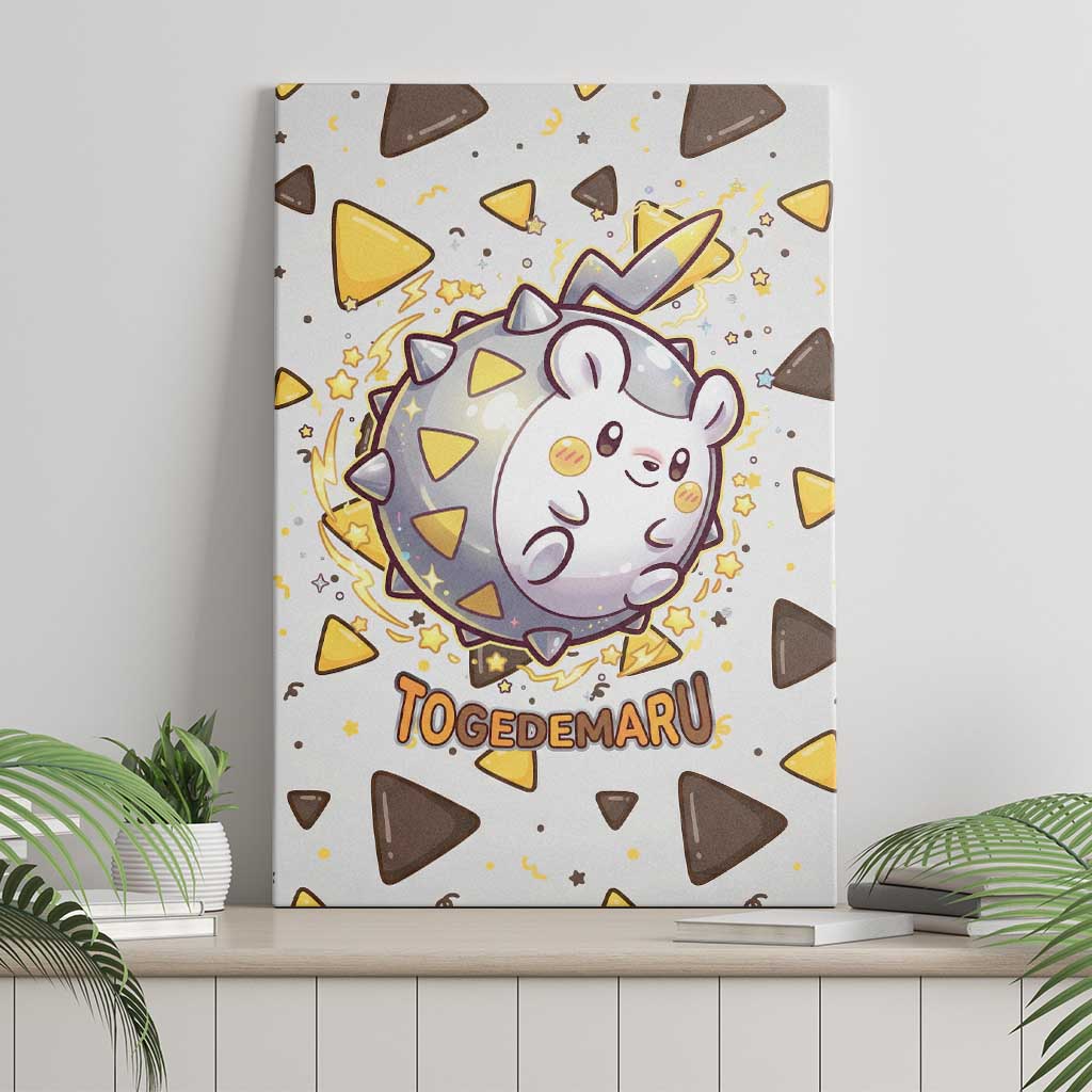 Togedemaru Canvas Wall Art Cute Electric Nacho Pop Art