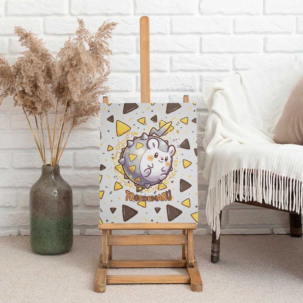 Togedemaru Canvas Wall Art Cute Electric Nacho Pop Art