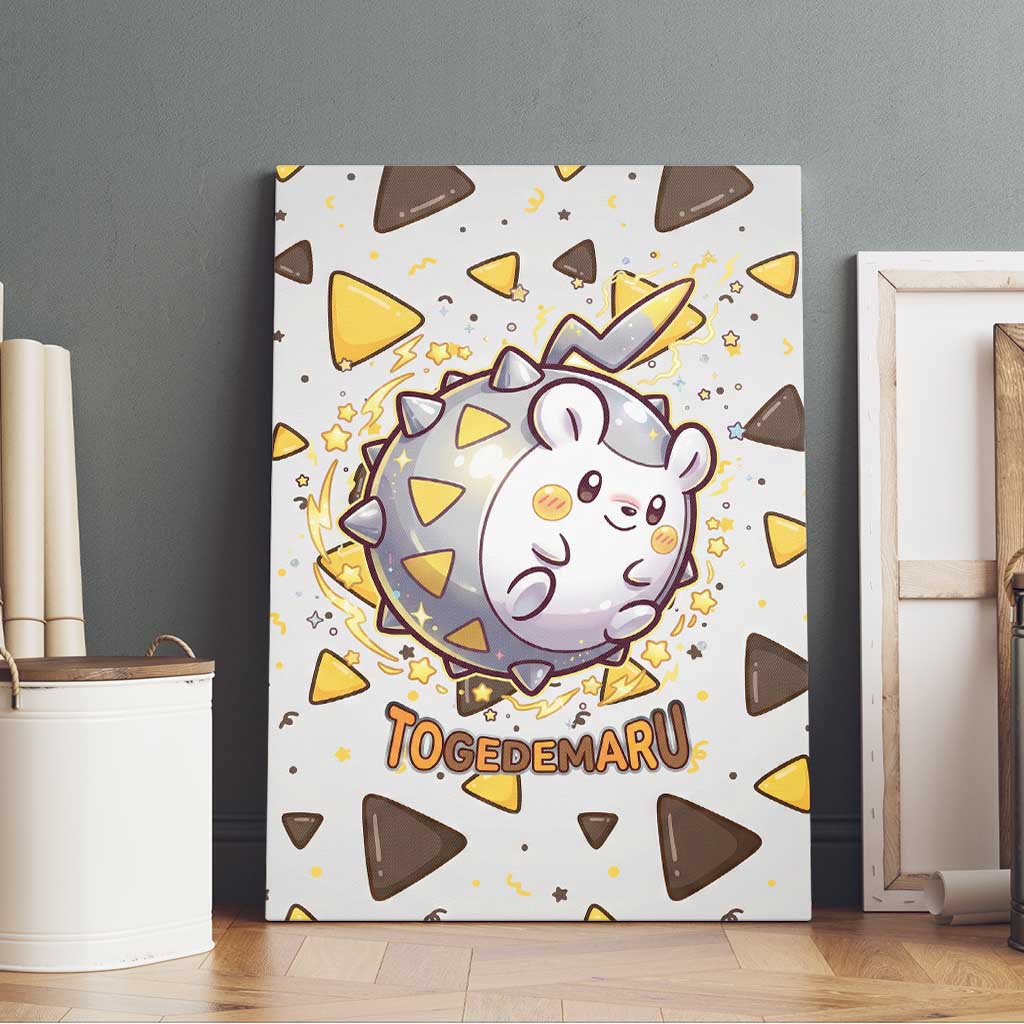 Togedemaru Canvas Wall Art Cute Electric Nacho Pop Art