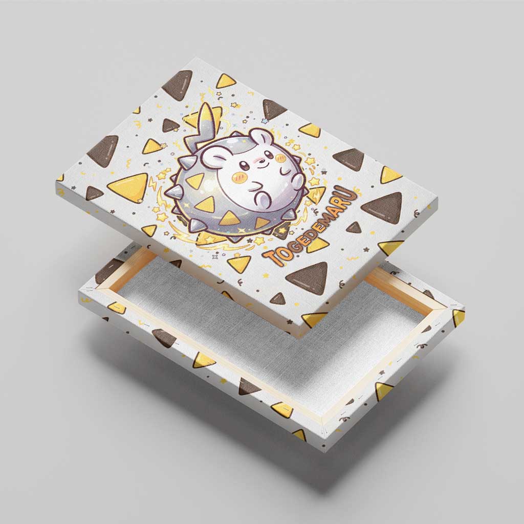 Togedemaru Canvas Wall Art Cute Electric Nacho Pop Art