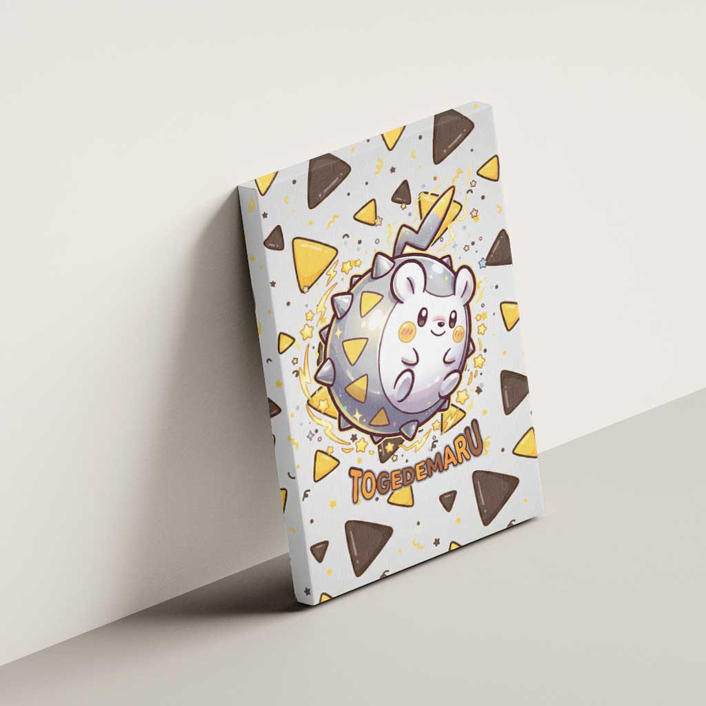 Togedemaru Canvas Wall Art Cute Electric Nacho Pop Art